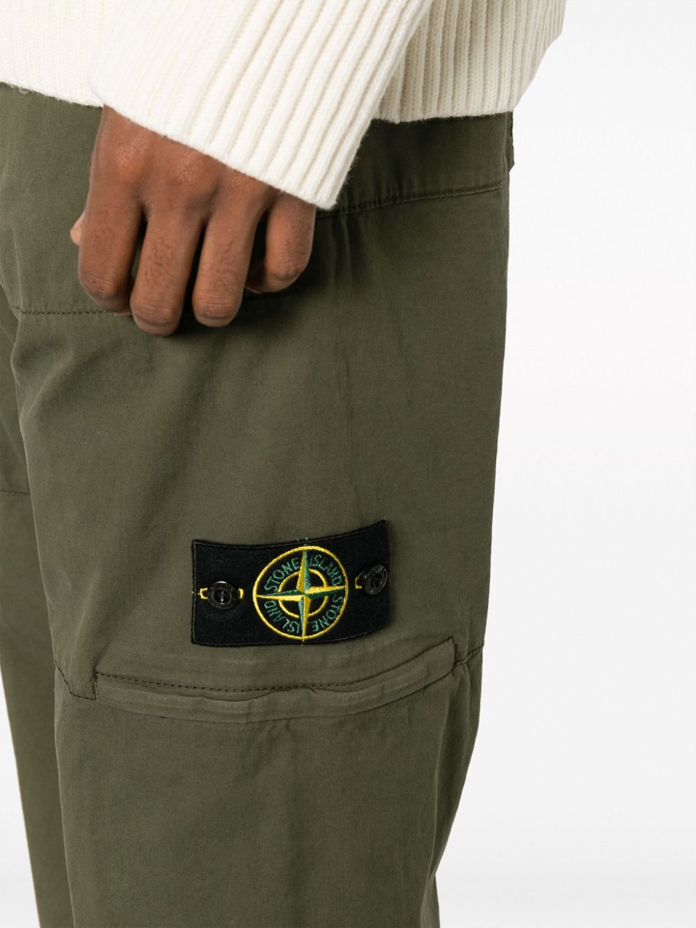 COMPASS-BADGE STRAIGHT-LEG TROUSERS