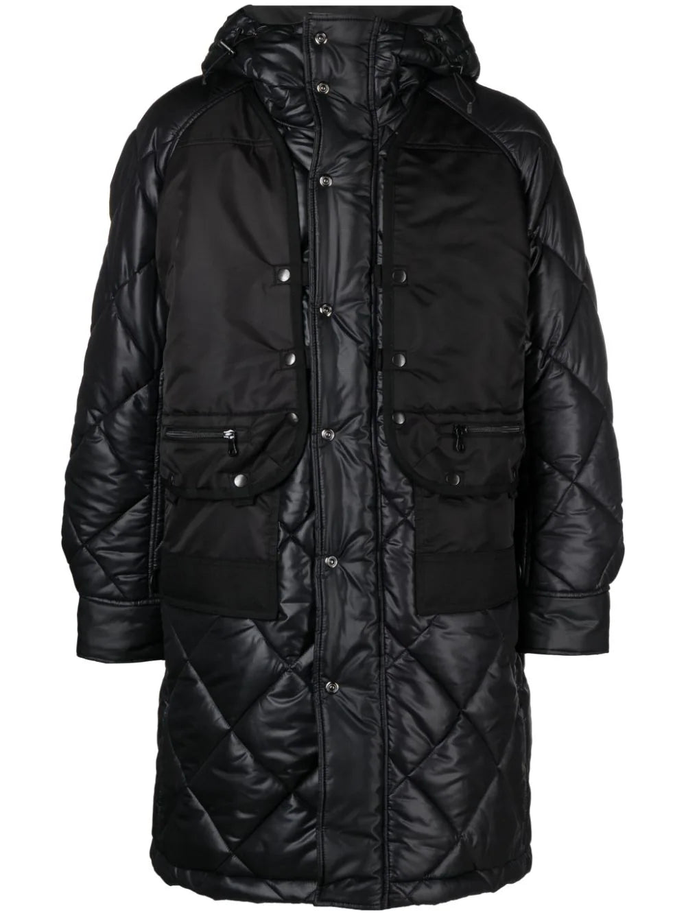 X INNERRAUM HOODED QUILTED JACKET