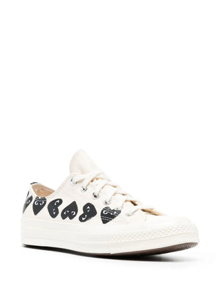 Comme Des Garçons Play X Converse Multi Hearts Print Low Top Sneakers | Shop in Lisbon & Online at SHEET-1.com