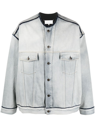 Maison Margiela Four Stitch Frayed Denim Jacket | Shop in Lisbon & Online at SHEET-1.com