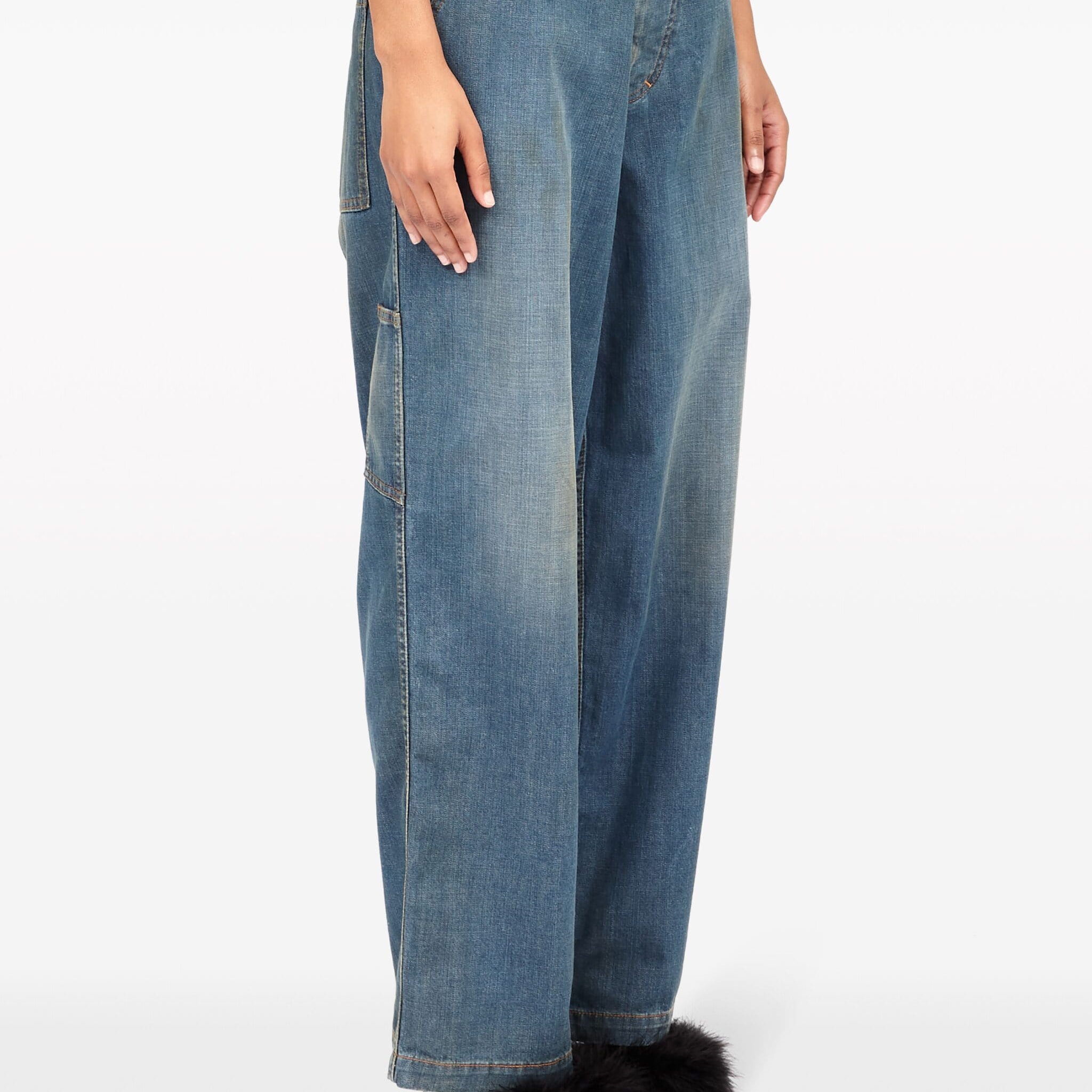 JEANS MIT WEITEM BEIN „AMERICANA“