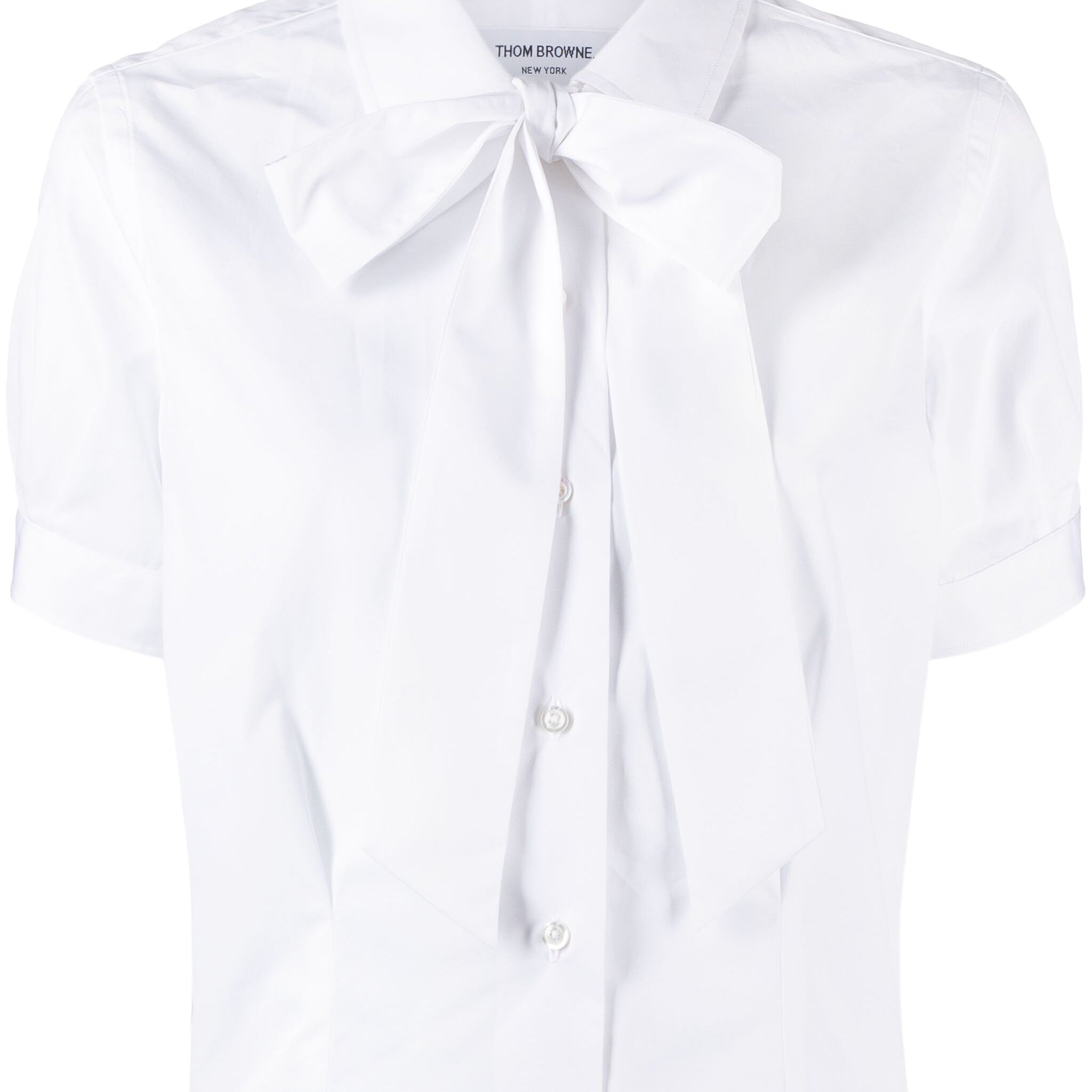 Thom Browne Short Sleeve Tucked Blouse - SHEET-1 - LISBON STORE