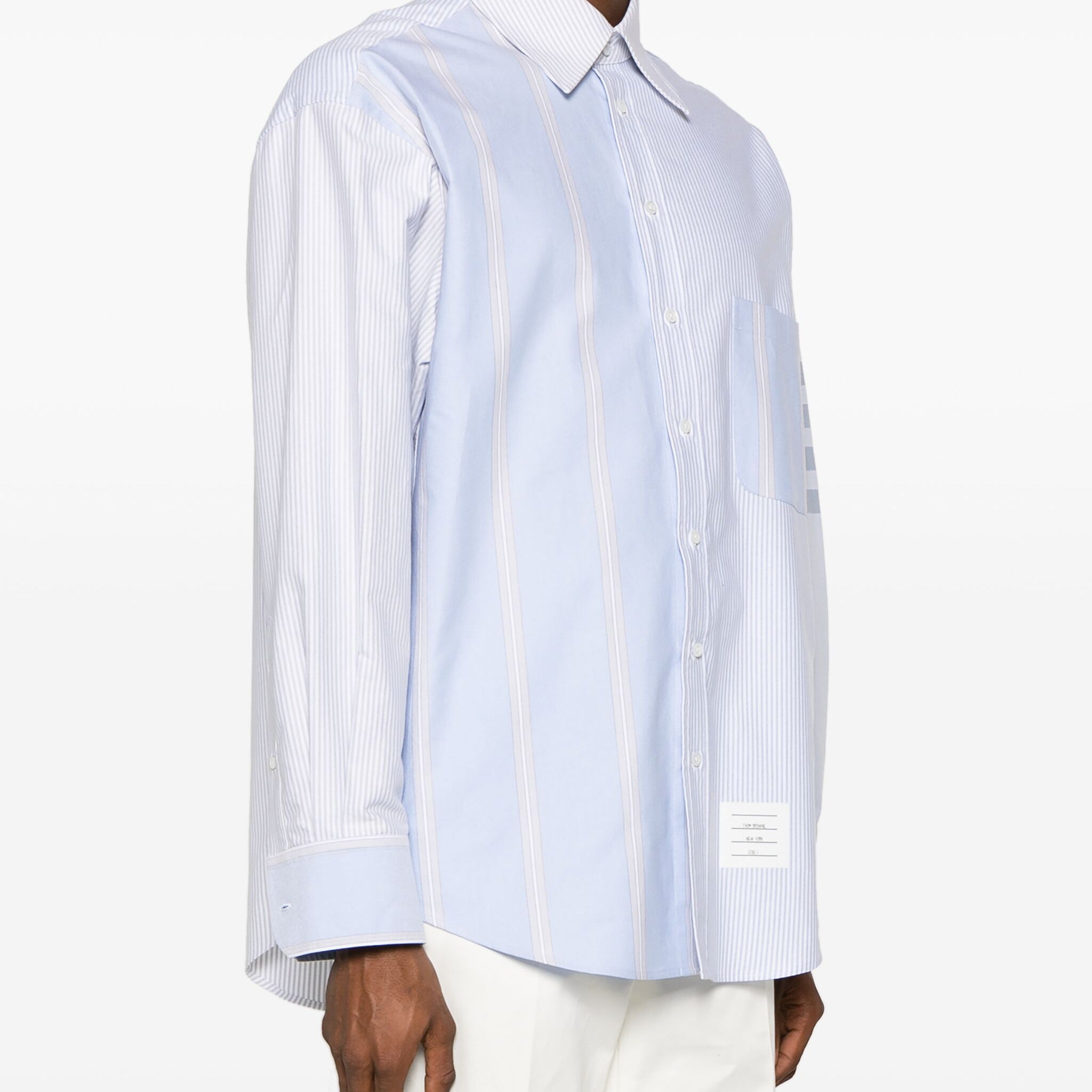 COTTON 4-BAR OVERSIZED SHIRT