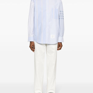 Thom Browne Cotton 4-Bar Oversized Shirt - SHEET-1 - LISBON STORE