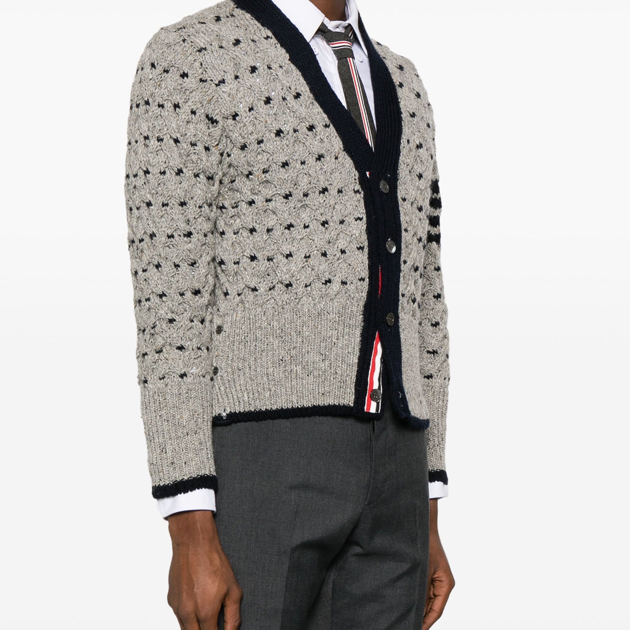 Classic 4-Bar Cable Cardigan