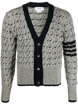 Thom Browne Classic 4-Bar Cable Cardigan - SHEET-1 - LISBON STORE