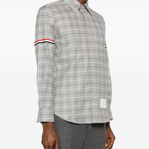 CHECK COTTON FLANNEL ARMBAND SHIRT