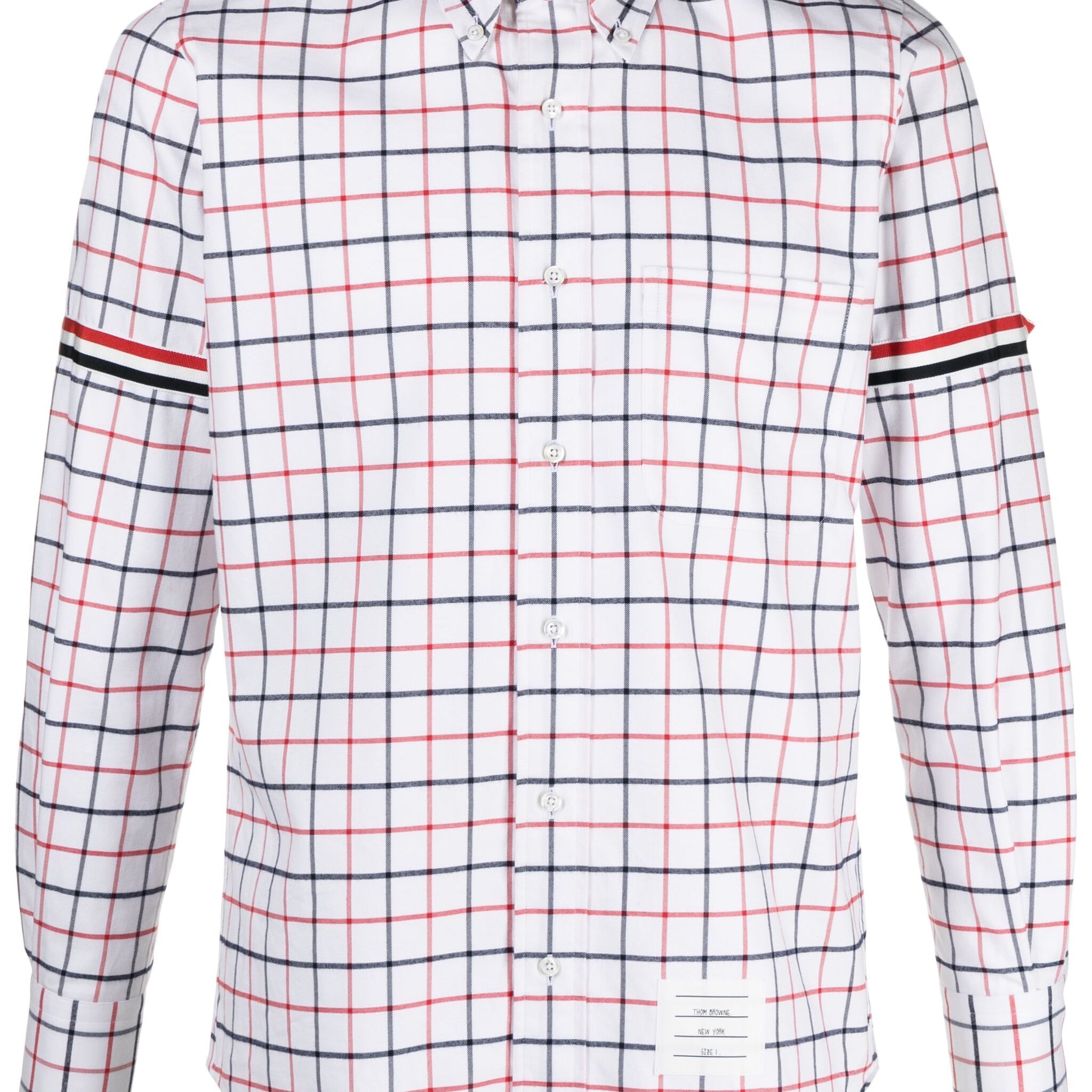 Thom Browne Check Cotton Flannel Armband Shirt - SHEET-1 - LISBON STORE