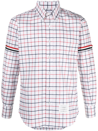 Thom Browne Check Cotton Flannel Armband Shirt - SHEET-1 - LISBON STORE