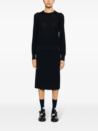 Thom Browne Plissé Virgin Wool Midi Skirt | Shop in Lisbon & Online at SHEET-1.com