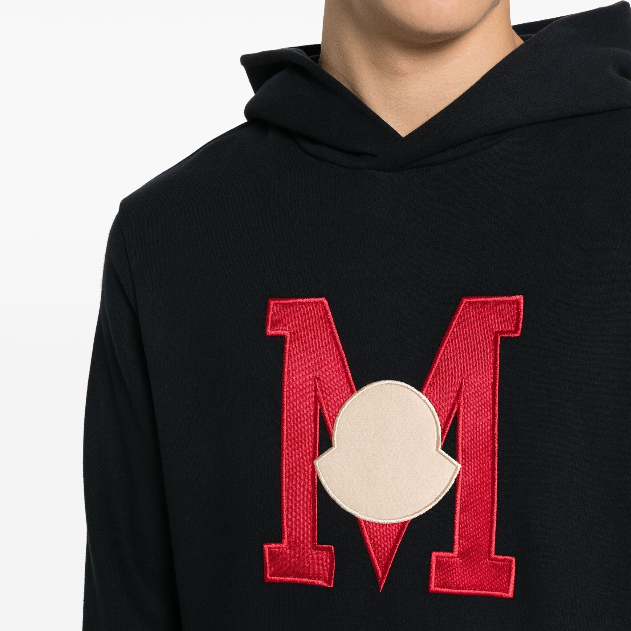 EMBROIDERED-LOGO COTTON HOODIE