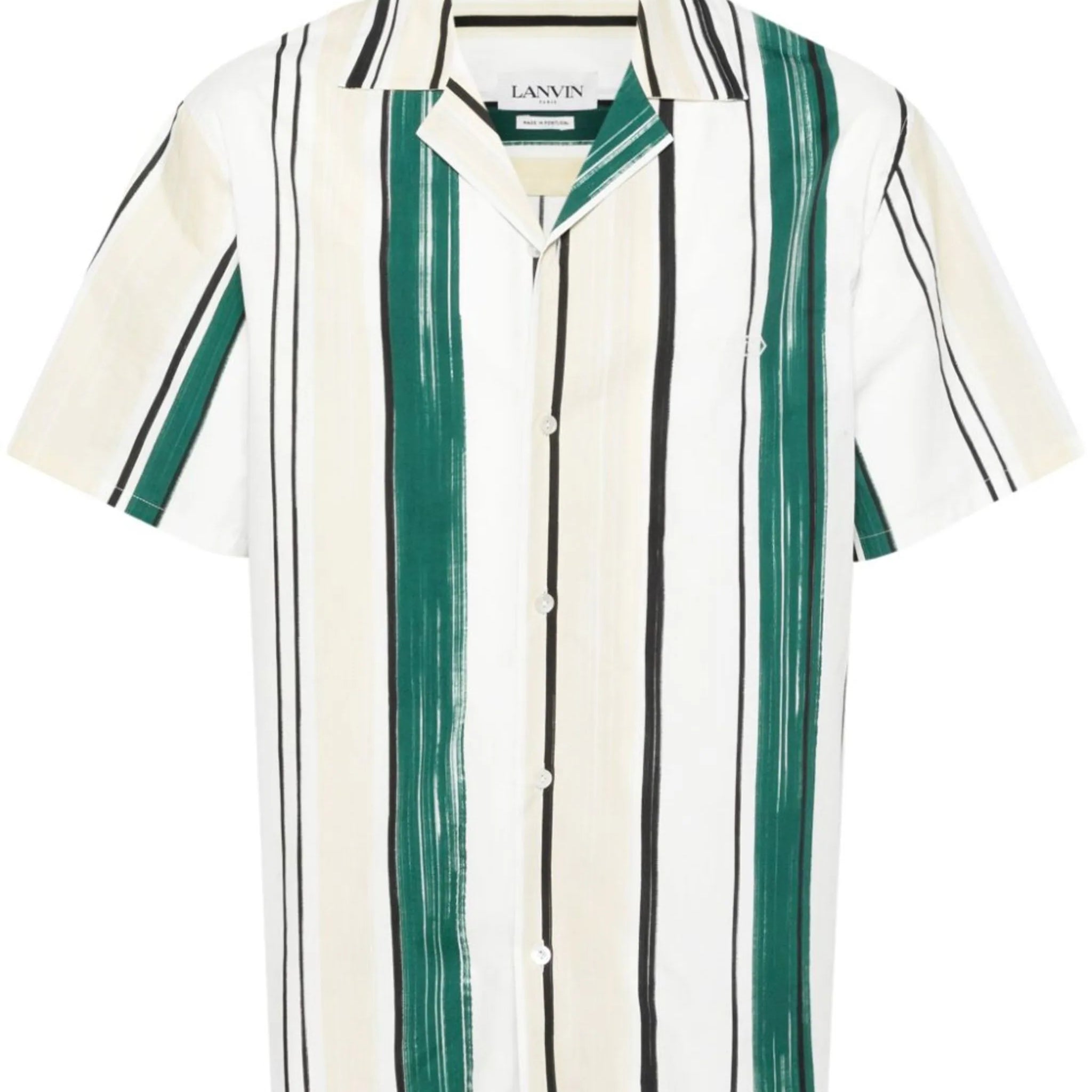 EMBROIDERED-LOGO STRIPED SHIRT