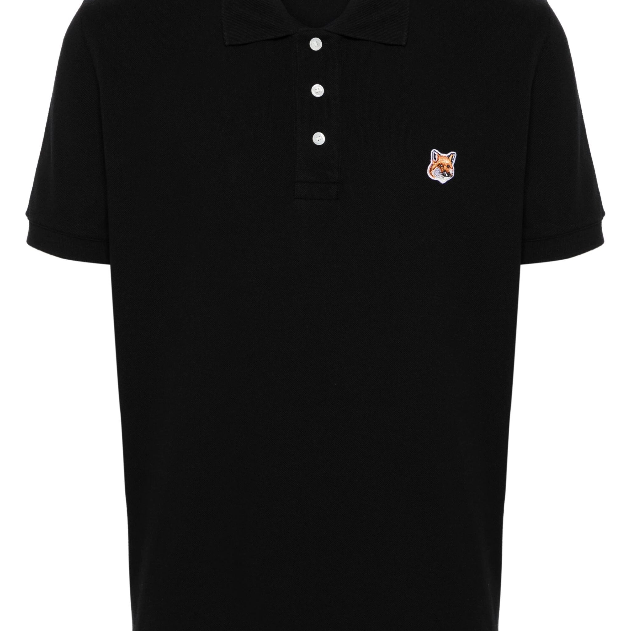 Maison Kitsune Fox Patch Piqué Polo Shirt | Shop in Lisbon & Online at SHEET-1.com