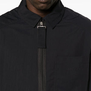 LOGO-EMBOSSED COTTON SHIRT JACKET