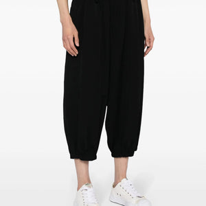 TAPERED WOOL CROPPED TROUSERS