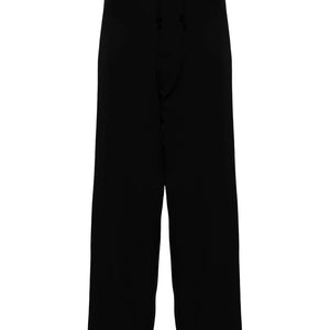 DROPPED-CROTCH WOOL TROUSERS