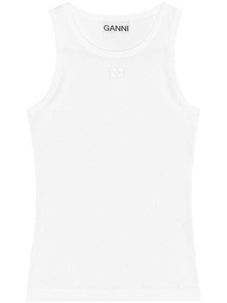 Ganni Ribbed Tank Top | Shop in Lisbon & Online at SHEET-1.com