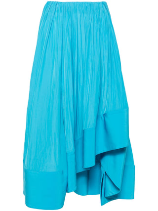 Lanvin Asymmetric Charmeuse Maxi Skirt | Shop in Lisbon & Online at SHEET-1.com