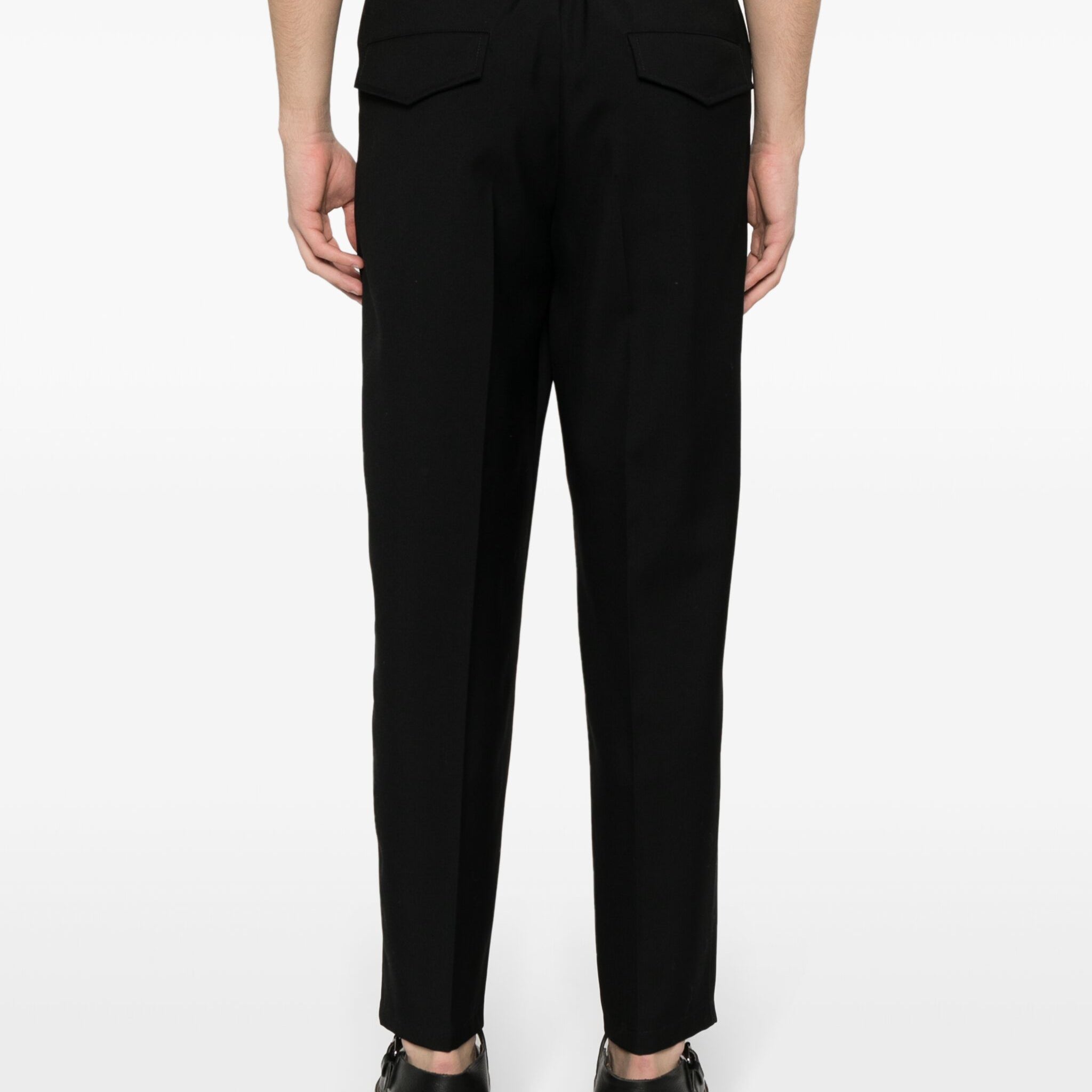 lightweight Wool Gabardine Tapered Trousers