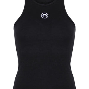 MOON-EMBROIDERED RIBBED TANK TOP