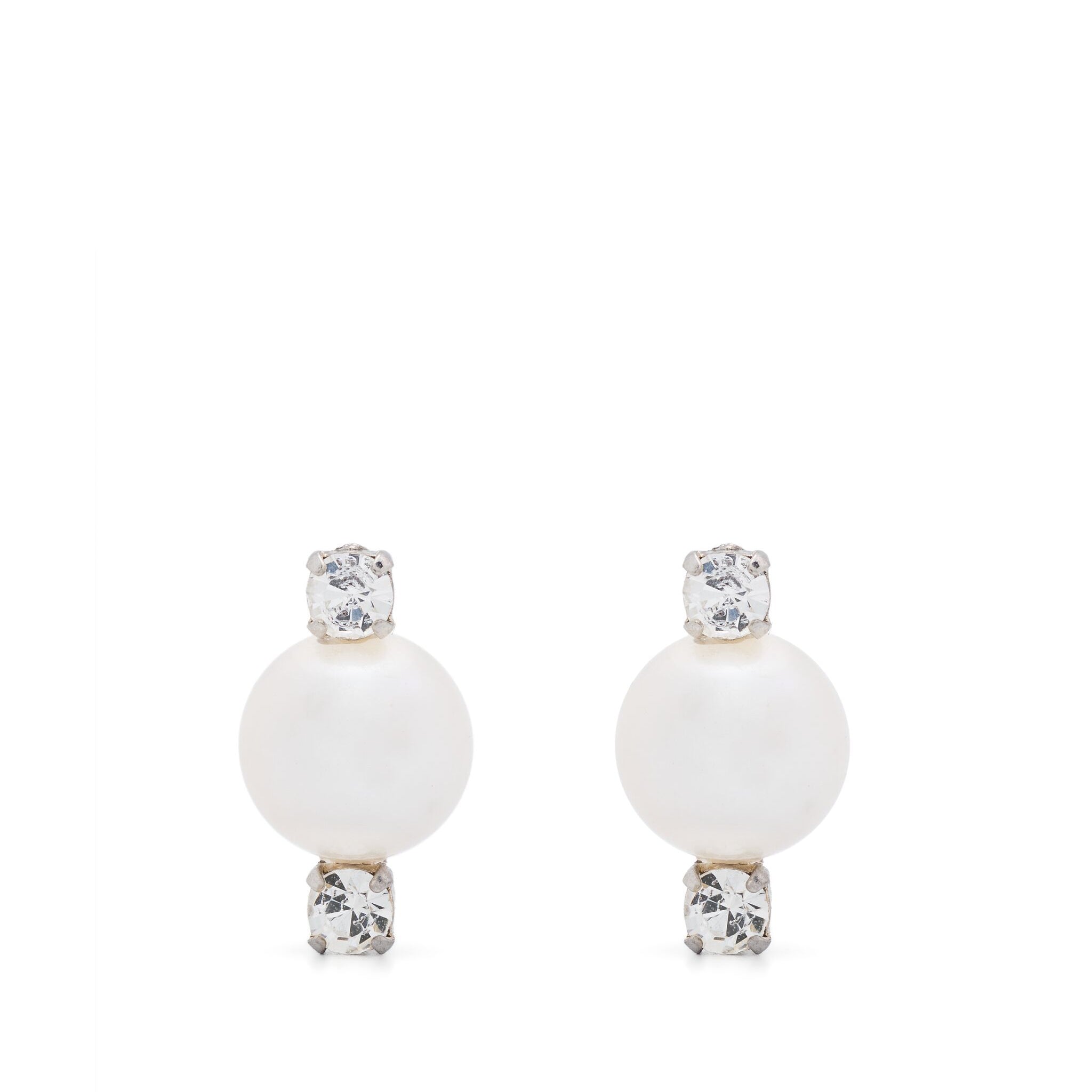 Simone Rocha Mini Pearl & Double Crystal Earring | Shop in Lisbon & Online at SHEET-1.com