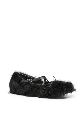 Simone Rocha Faux Fur Criss Cross Ballerina | Shop in Lisbon & Online at SHEET-1.com