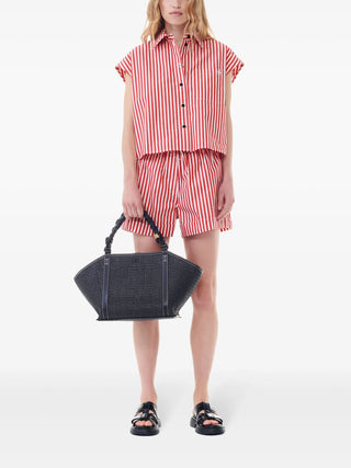 Ganni Striped Sleeveless Shirt | Shop in Lisbon & Online at SHEET-1.com