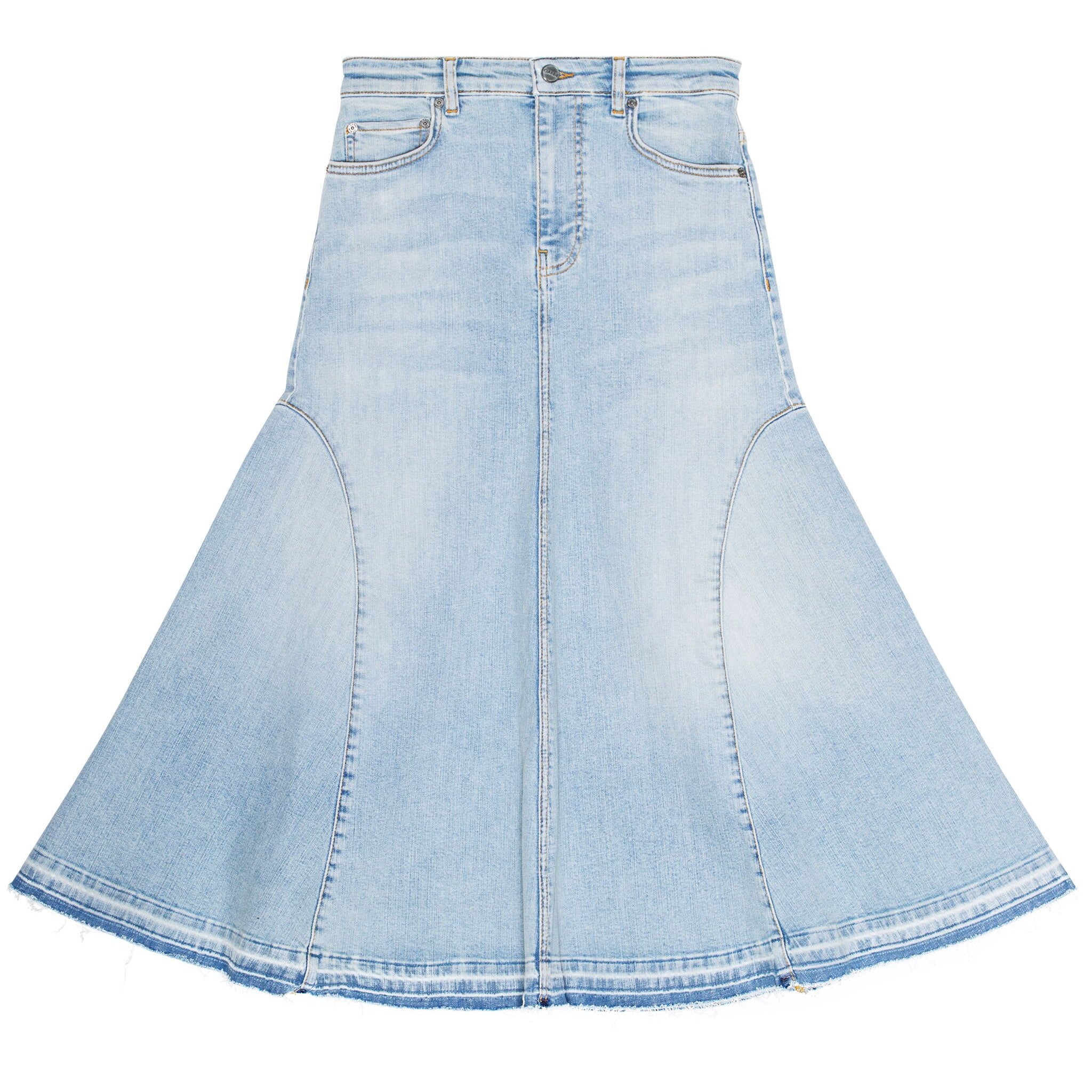 Ganni - Light Blue Denim Midi Skirt - SHEET-1 - LISBON STORE