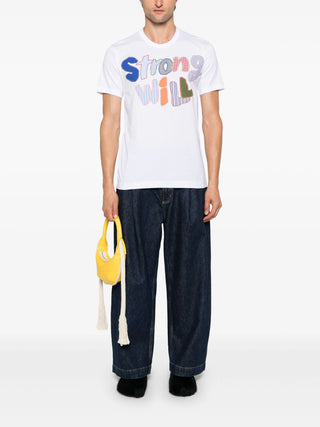 Comme Des Garçons Shirt Patch Lettering T-Shirt | Shop in Lisbon & Online at SHEET-1.com