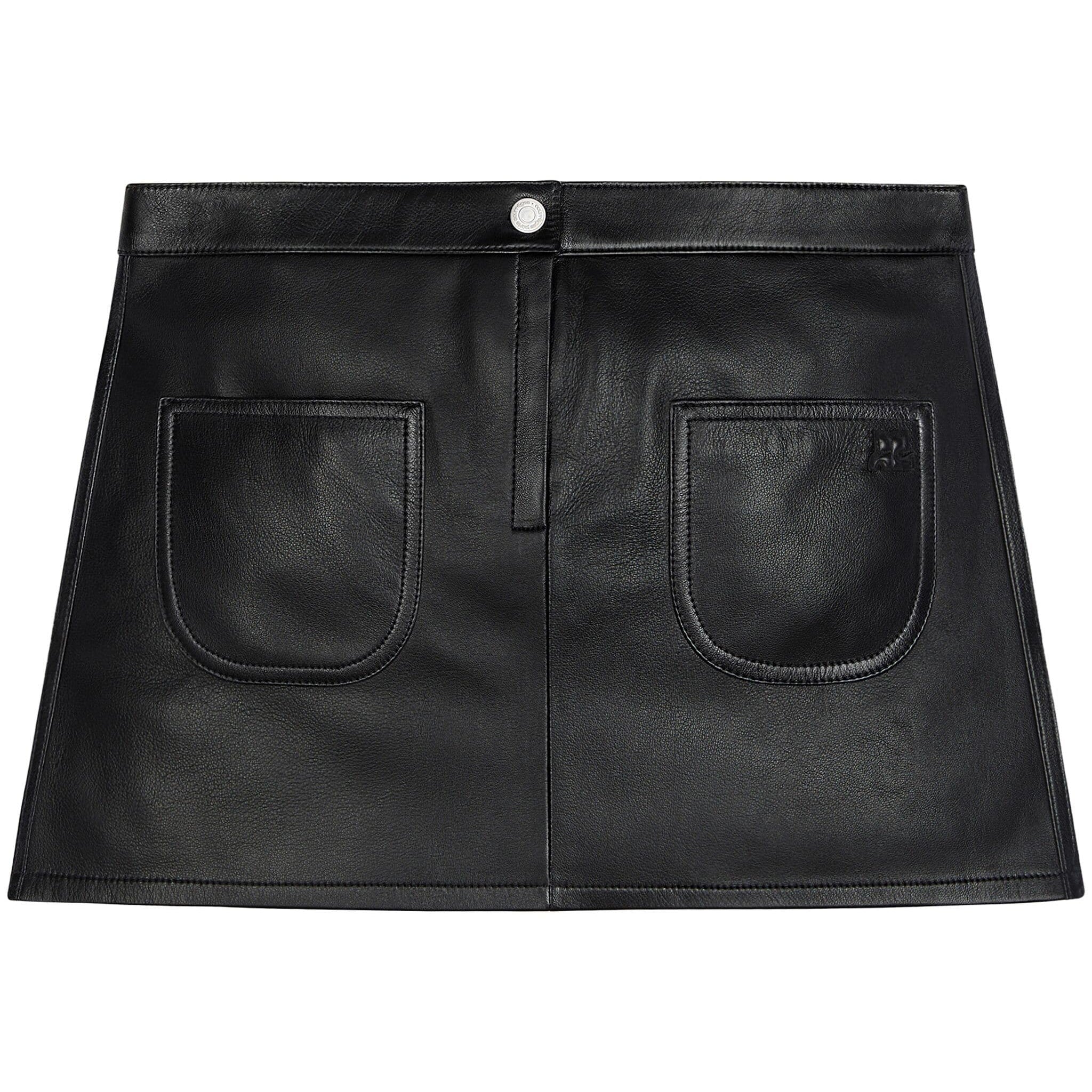 Courreges 2 Pocket Vintage Leather Mini Skirt | Shop in Lisbon & Online at SHEET-1.com