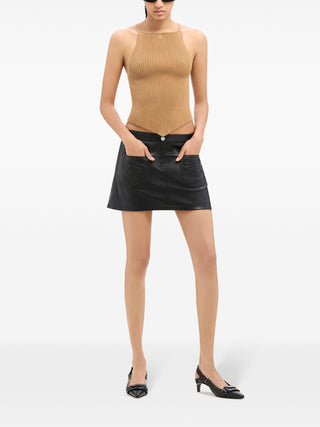 Courreges 2 Pocket Vintage Leather Mini Skirt | Shop in Lisbon & Online at SHEET-1.com