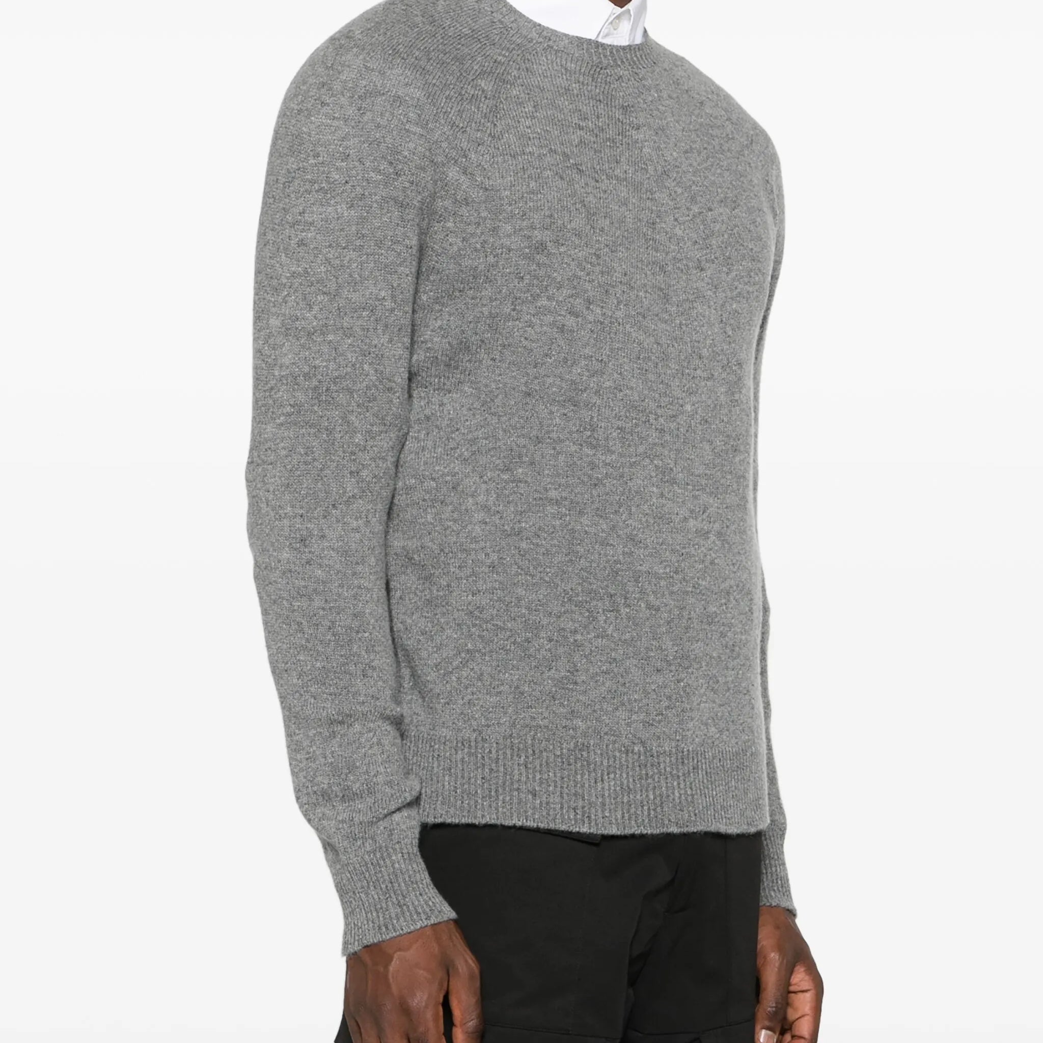 crew-neck wool-blend jumper