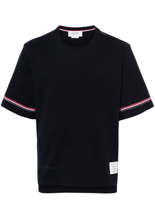 Thom Browne Cotton Rugby Short Sleeve Tee - SHEET-1 - LISBON STORE