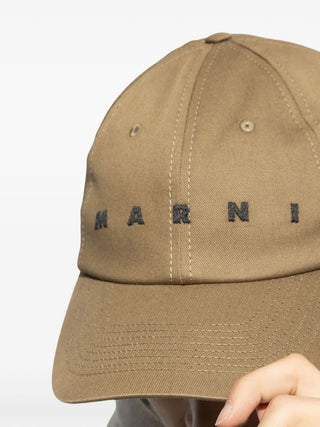 Marni Logo Embroidered Twill Baseball Cap - SHEET-1 - LISBON STORE