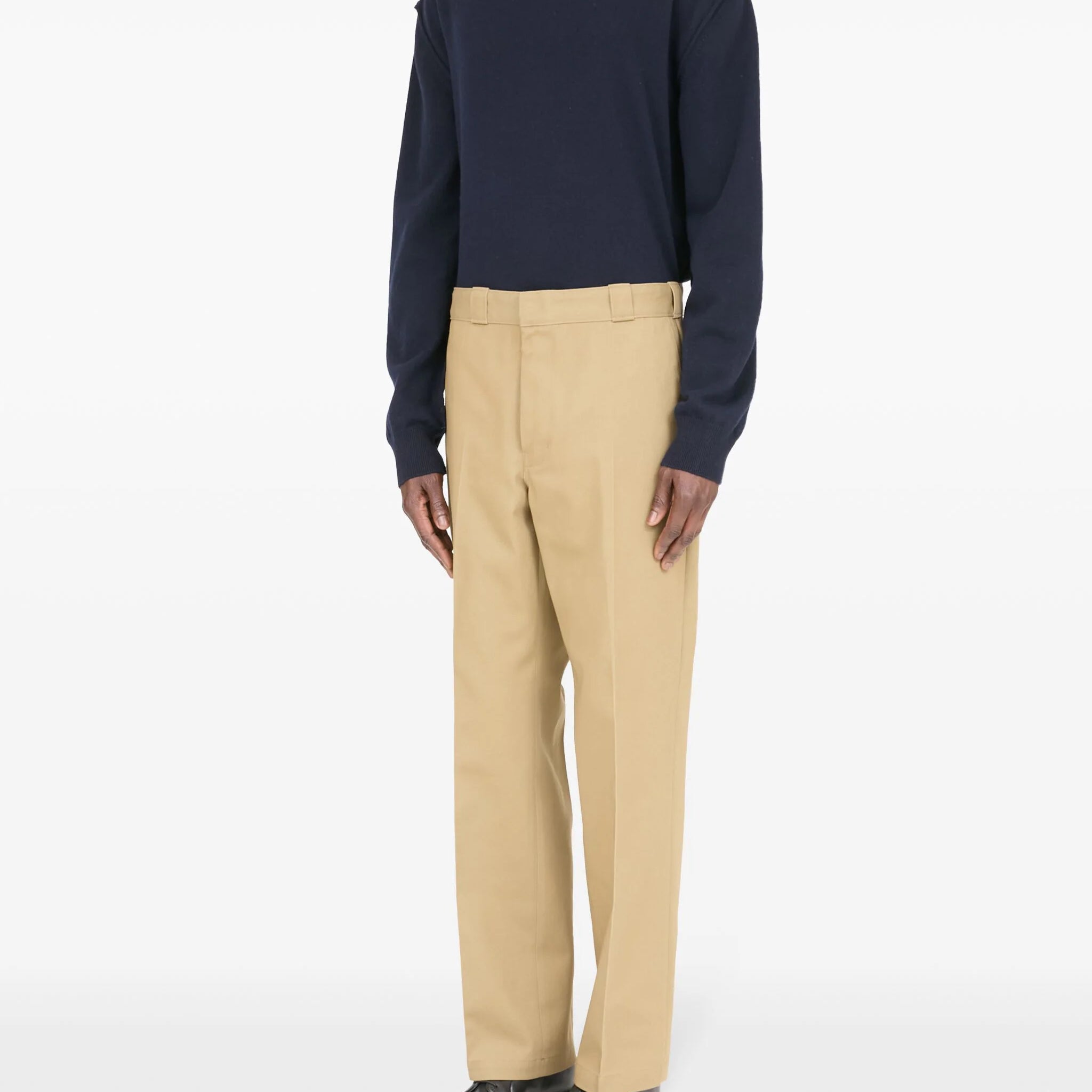 PLEATED PRESSED-CREASE TROUSERS