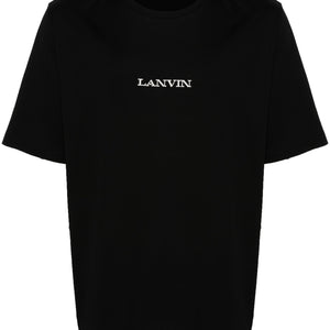 Lanvin Logo Embroidered Cotton T-Shirt | Shop in Lisbon & Online at SHEET-1.com