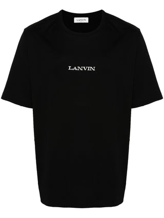 Lanvin Logo Embroidered Cotton T-Shirt | Shop in Lisbon & Online at SHEET-1.com