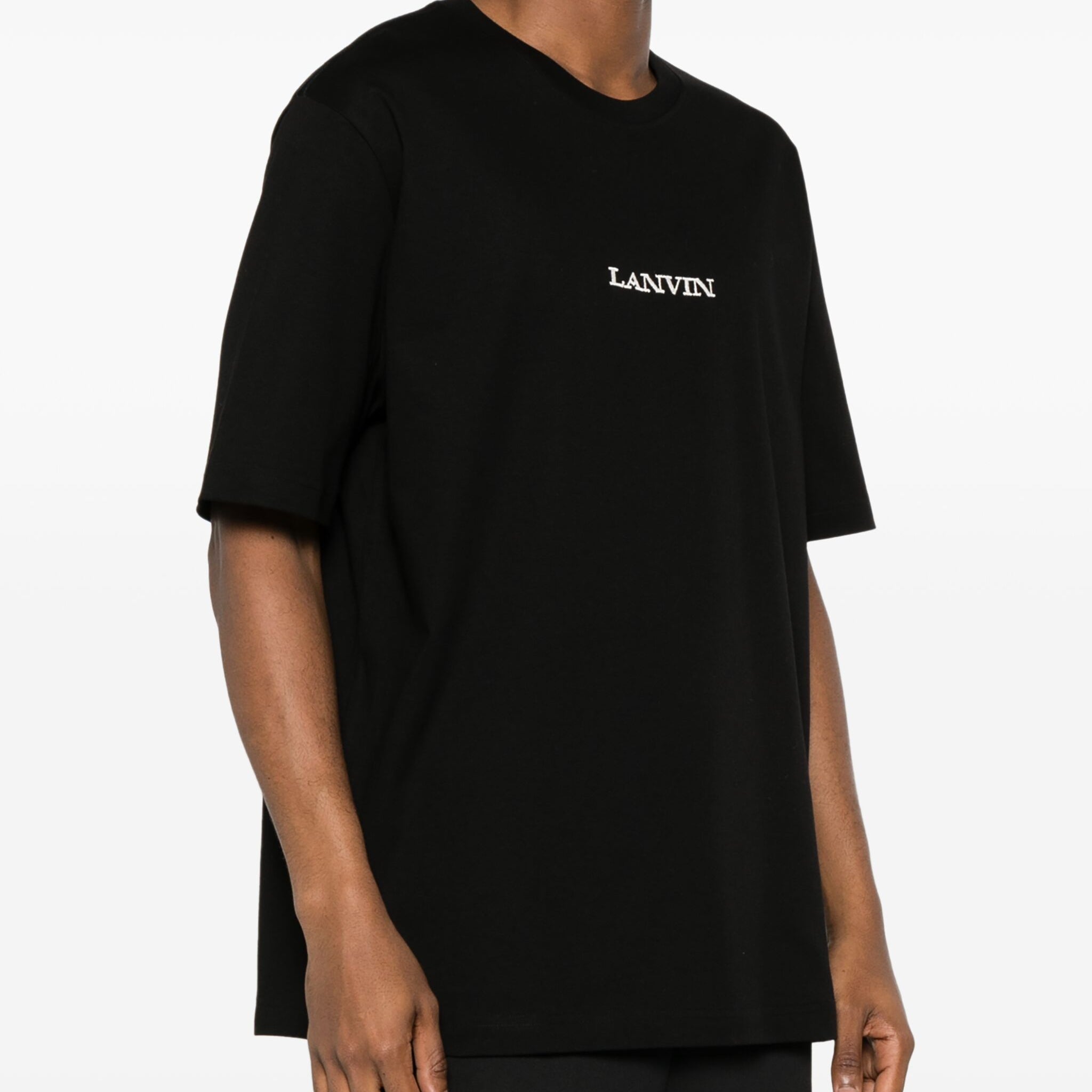 Lanvin Logo Embroidered Cotton T-Shirt | Shop in Lisbon & Online at SHEET-1.com