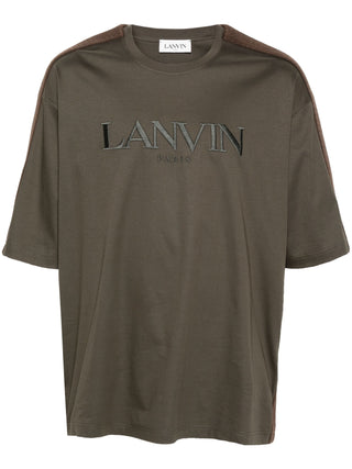 Lanvin Logo Embroidered Cotton T-Shirt - SHEET-1 - LISBON STORE