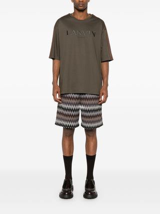 Lanvin Logo Embroidered Cotton T-Shirt - SHEET-1 - LISBON STORE