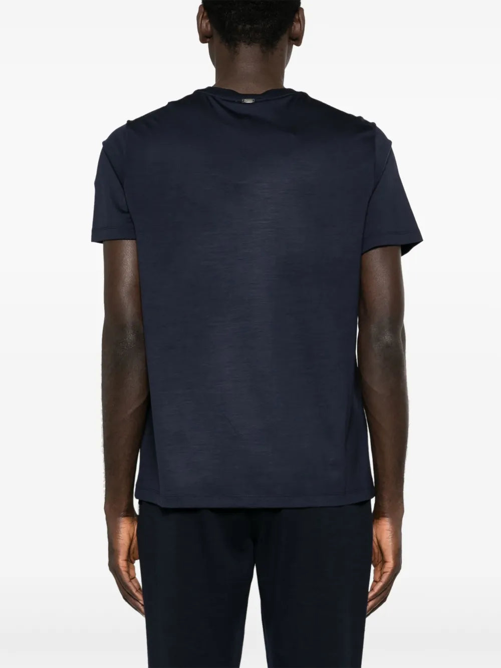 logo-plaque wool T-shirt