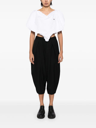 Comme Des Garçons Cotton Cropped Tapered Trousers | Shop in Lisbon & Online at SHEET-1.com