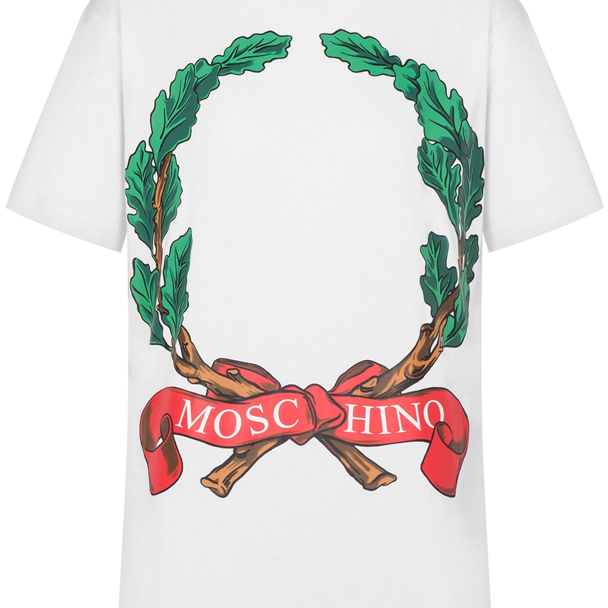 Moschino Laurel Crown Organic Jersey T-Shirt - SHEET-1 - LISBON STORE