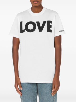 Moschino Organic Jersey T-Shirt Love SHEET-1 - LISBON STORE