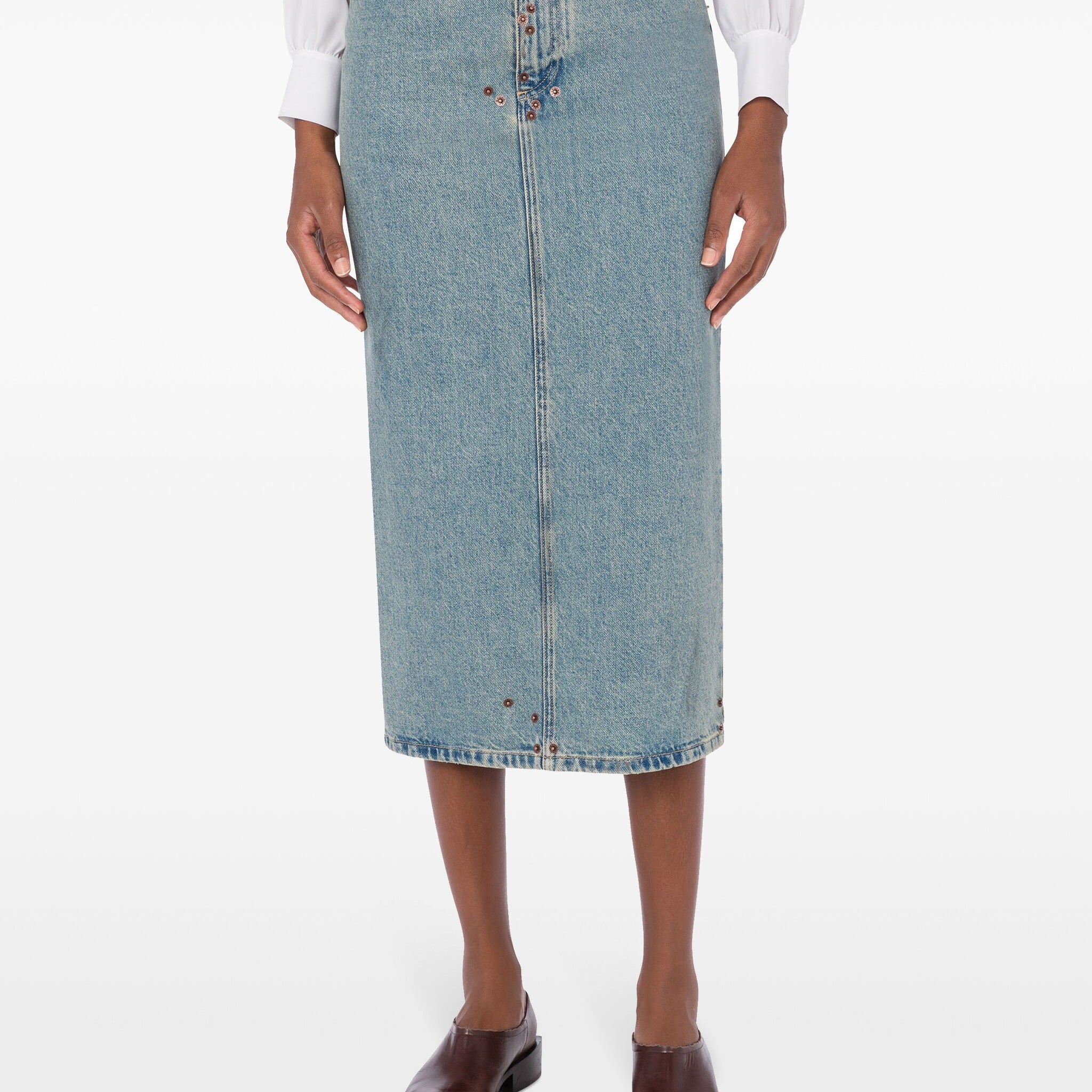 Moschino Blue cotton denim skirt - SHEET-1 - LISBON STORE