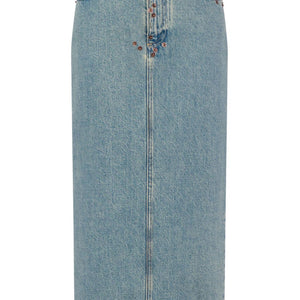 Moschino Blue cotton denim skirt - SHEET-1 - LISBON STORE