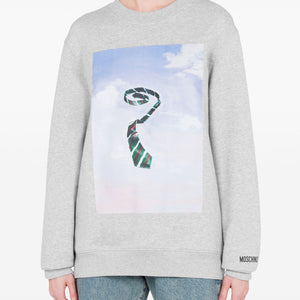 Moschino Organic cotton sweatshirt This is not a tie - SHEET-1 - LISBON STORE