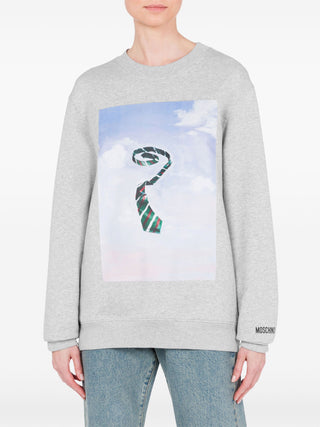 Moschino Organic cotton sweatshirt This is not a tie - SHEET-1 - LISBON STORE