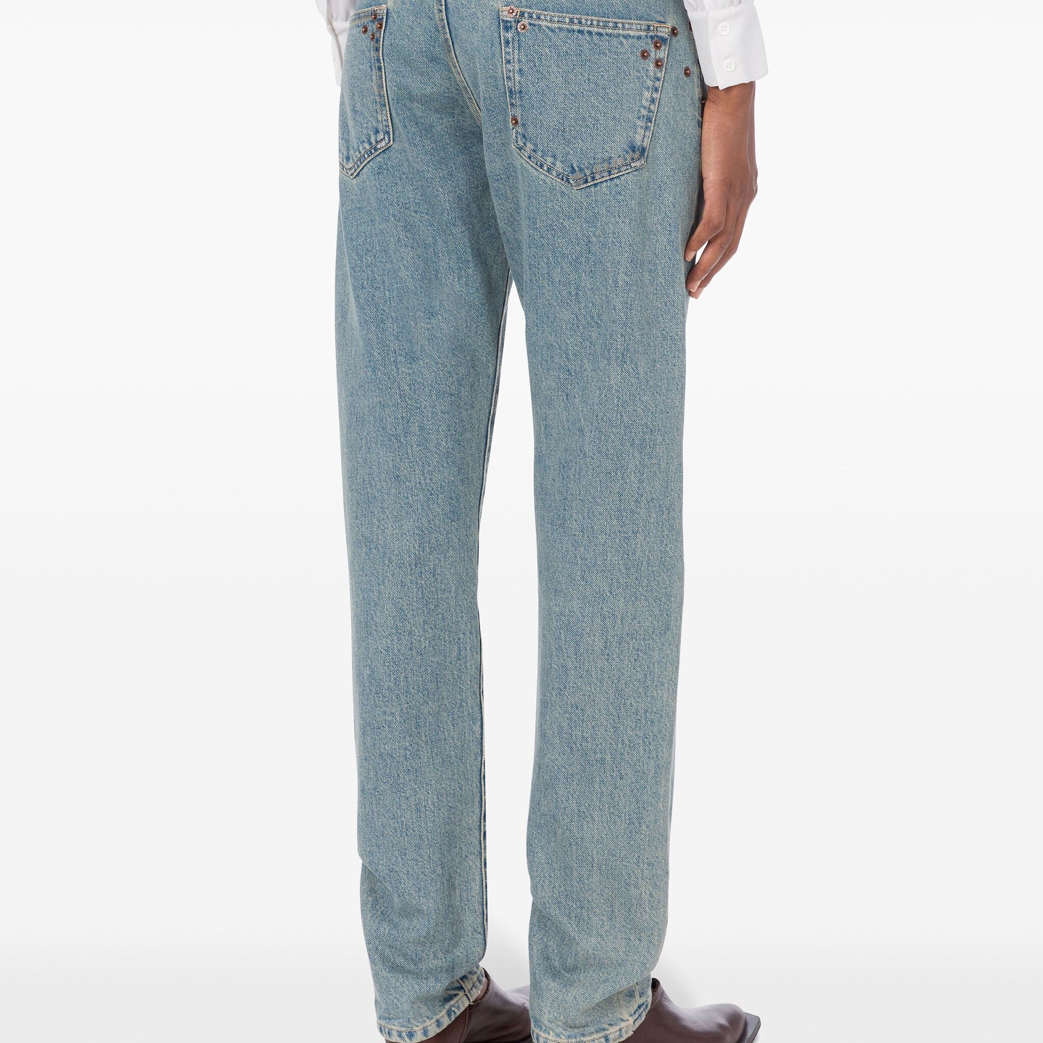 Blue cotton denim pants