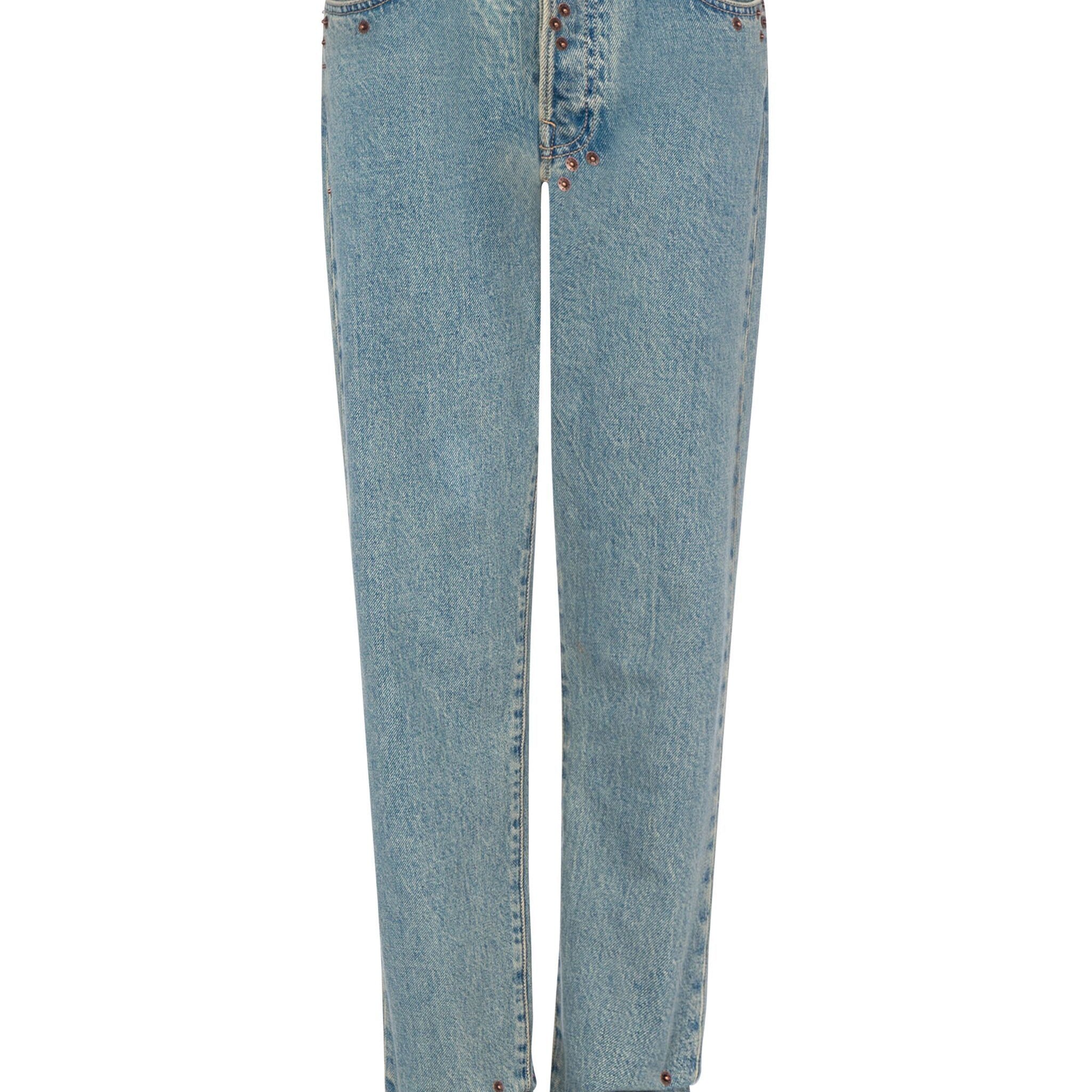 Moschino Blue cotton denim pants - SHEET-1 - LISBON STORE